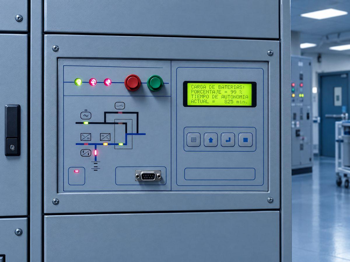 Panel de control de un sistema de alimentación en un hospital