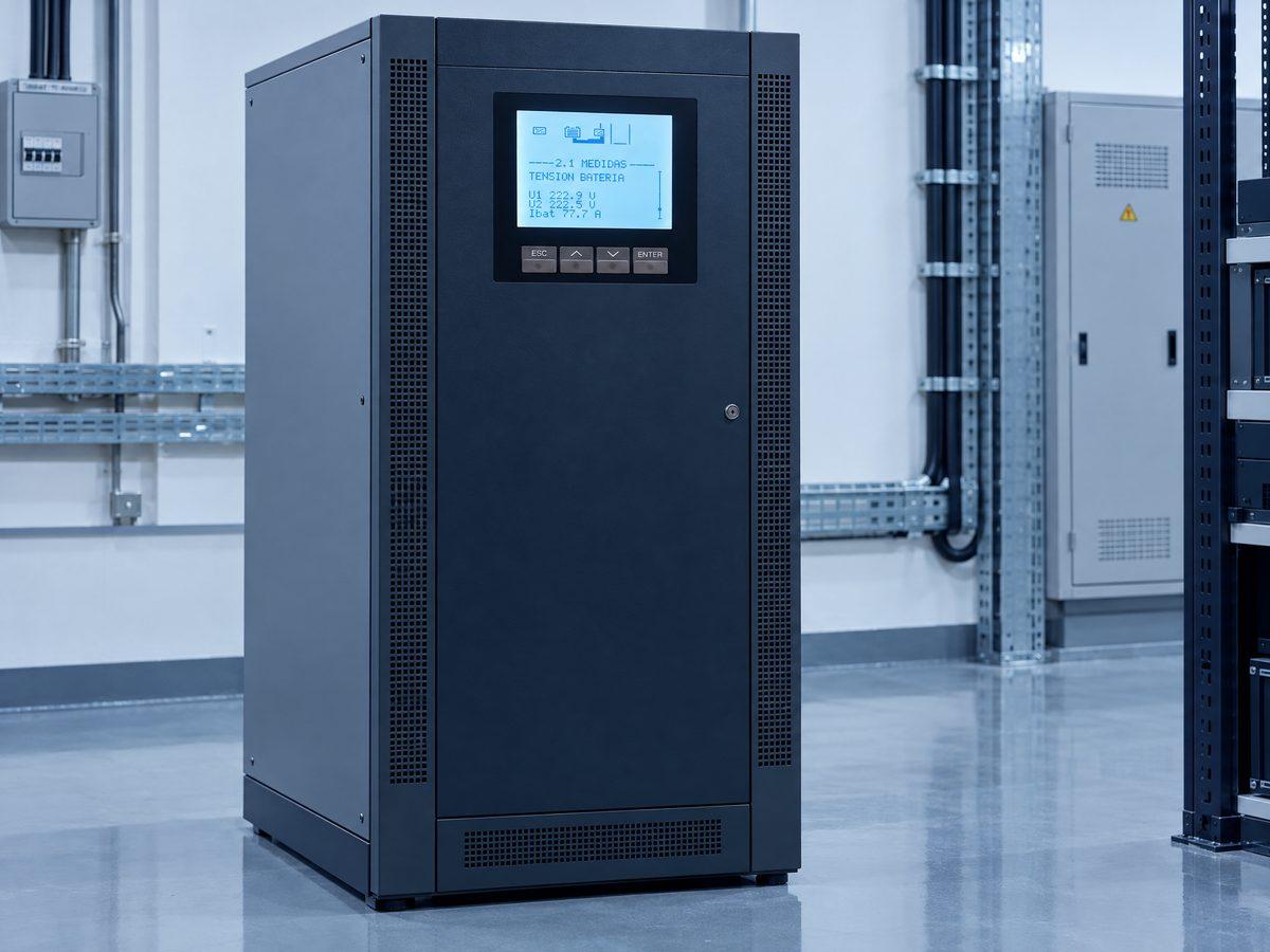 SAI industrial trifásico en una sala eléctrica